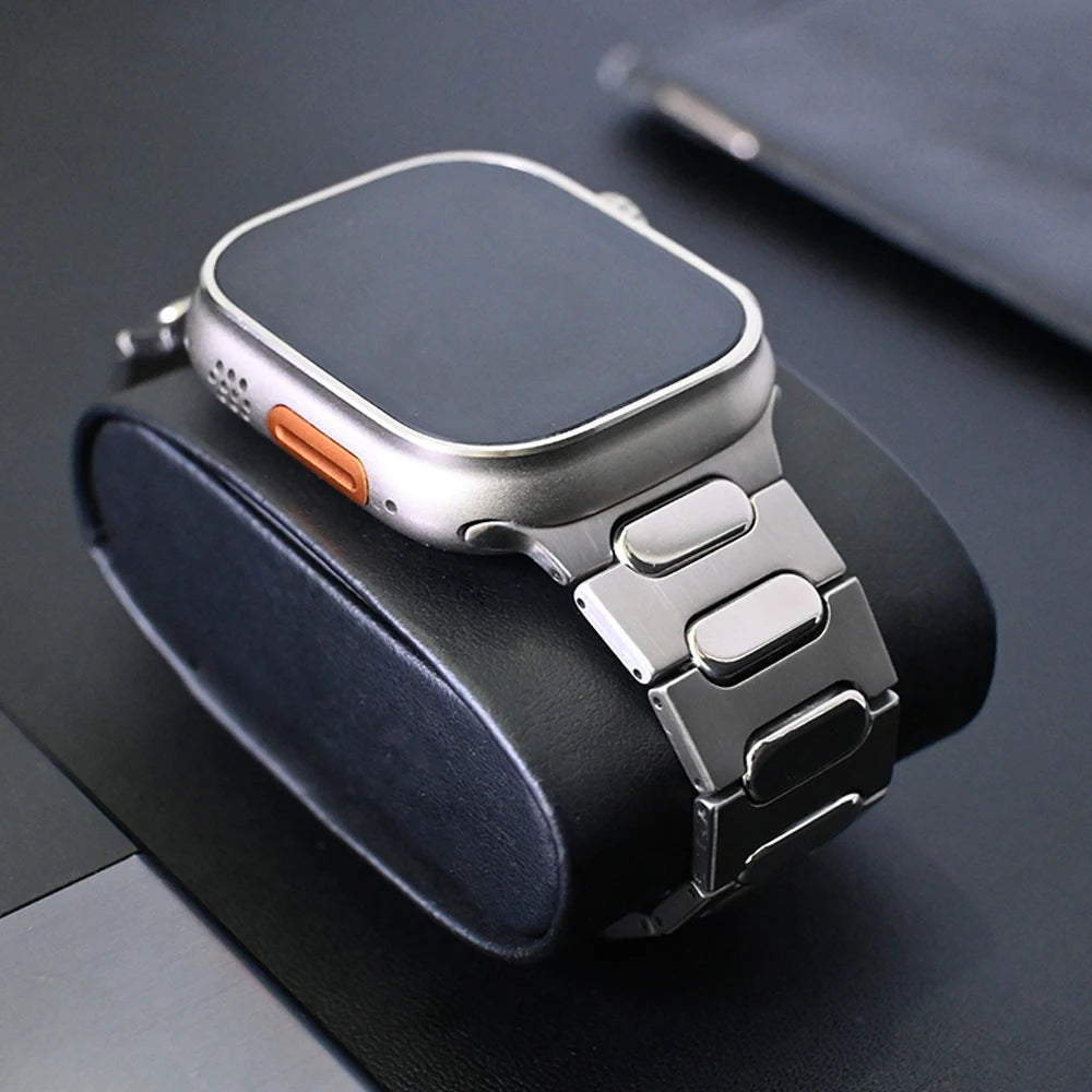 Titanium Elite Watch Band with Butterfly Clasp for Apple Watch