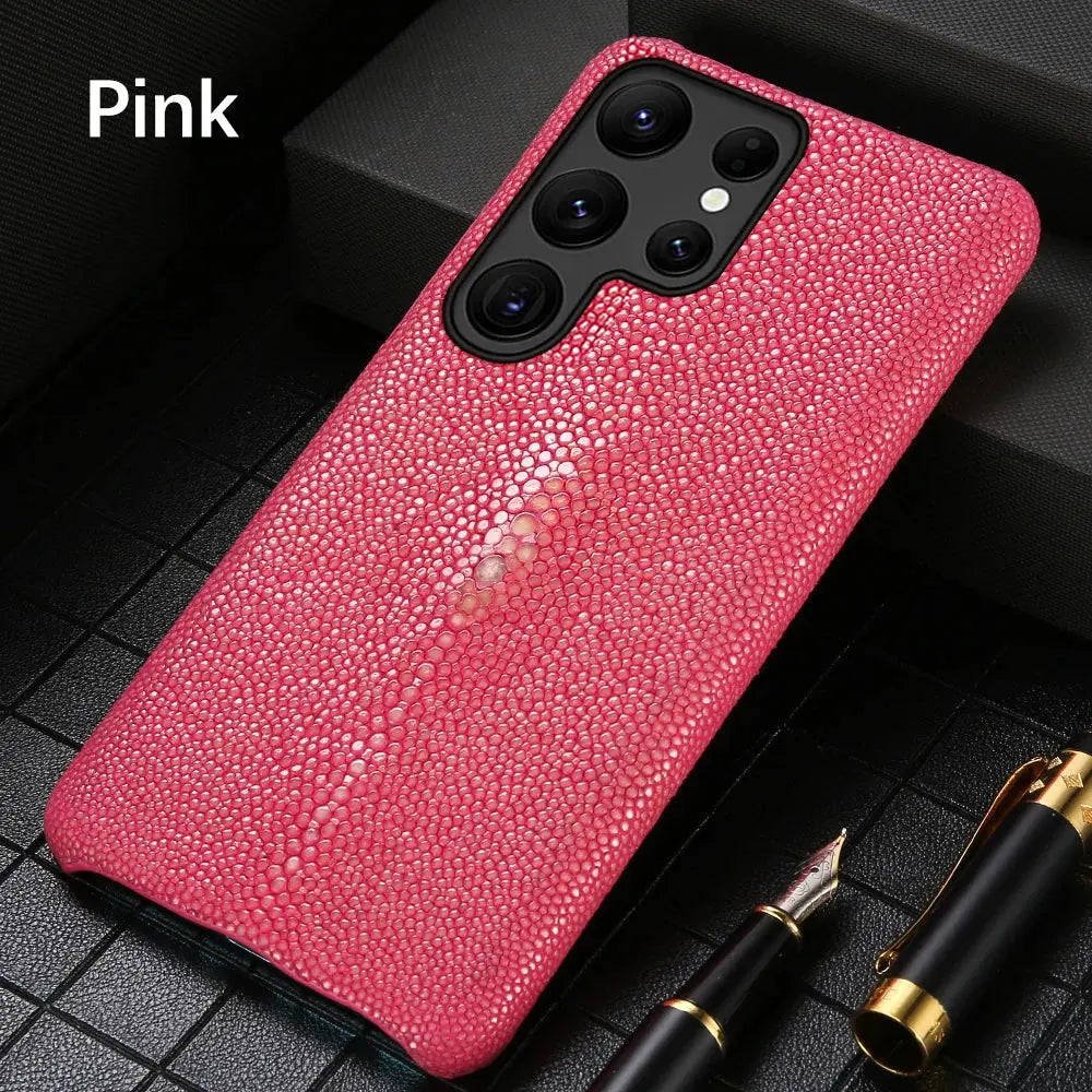 Genuine Stingray Leather Phone Case for Samsung galaxy S24 S21 S22 S23 Ultra S20 FE S10 Plus Note 20 10 A54 5G A53 A52S A52 Pinnacle Luxuries