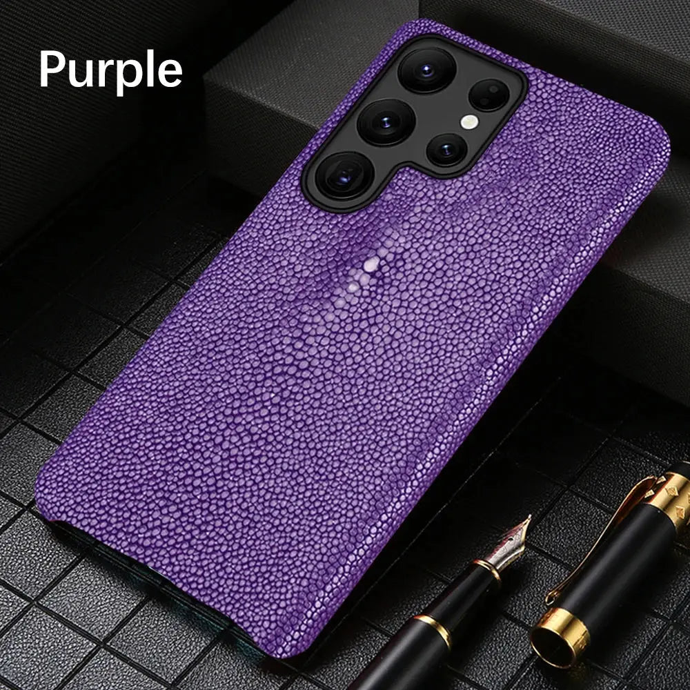 Genuine Stingray Leather Phone Case for Samsung galaxy S24 S21 S22 S23 Ultra S20 FE S10 Plus Note 20 10 A54 5G A53 A52S A52 Pinnacle Luxuries