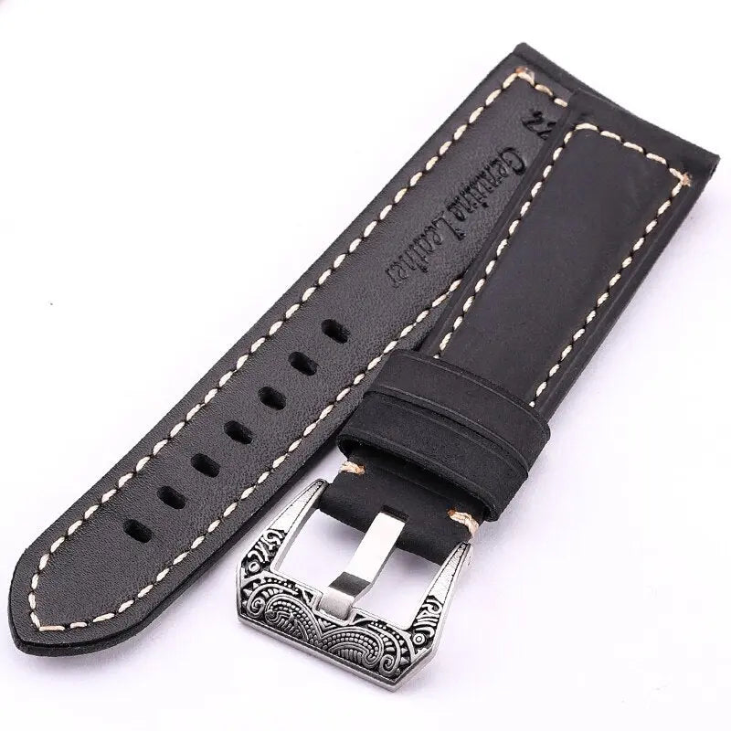 Pinnacle Handmade Genuine Italian Leather Watch Band 22mm 24mm Pinnacle Luxuries