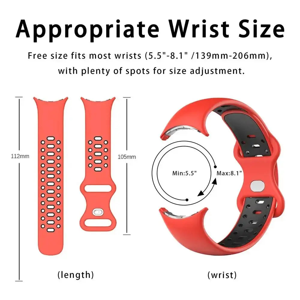 Silicone Band For Google Pixel Watch Strap Sport Breathable correa Bracelet Smartwatch Wrist Belt Pixel Watch 2 straps Pinnacle Luxuries