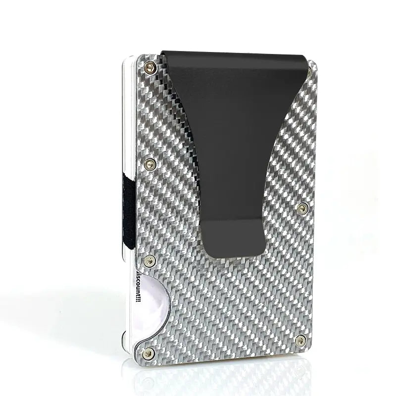 DIENQI Carbon Fiber Card Holder Mini Aluminum Metal RFID Magic Men's Wallet Pinnacle Luxuries