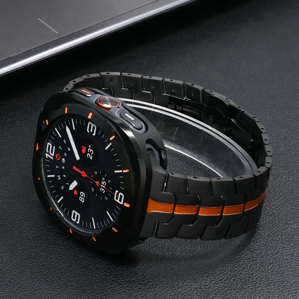 Stainless Steel Band+Case for Samsung Galaxy Watch 7 Ultra 47mm No Gaps Wristband Metal Bracelet for GALAXY Watch 7 47MM Correa Pinnacle Luxuries