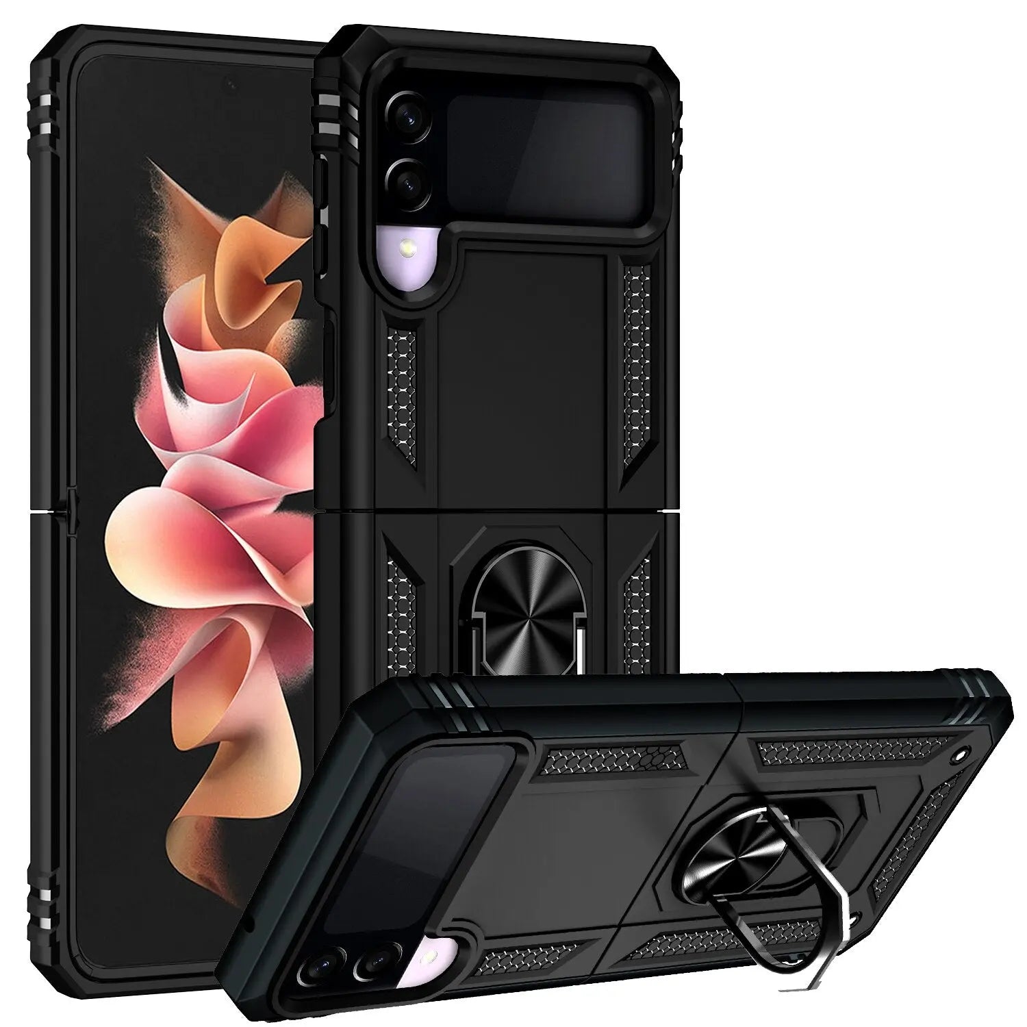 Pinnacle Ring Holder Case For Samsung Galaxy Z Flip 4 Flip 3 - Pinnacle Luxuries