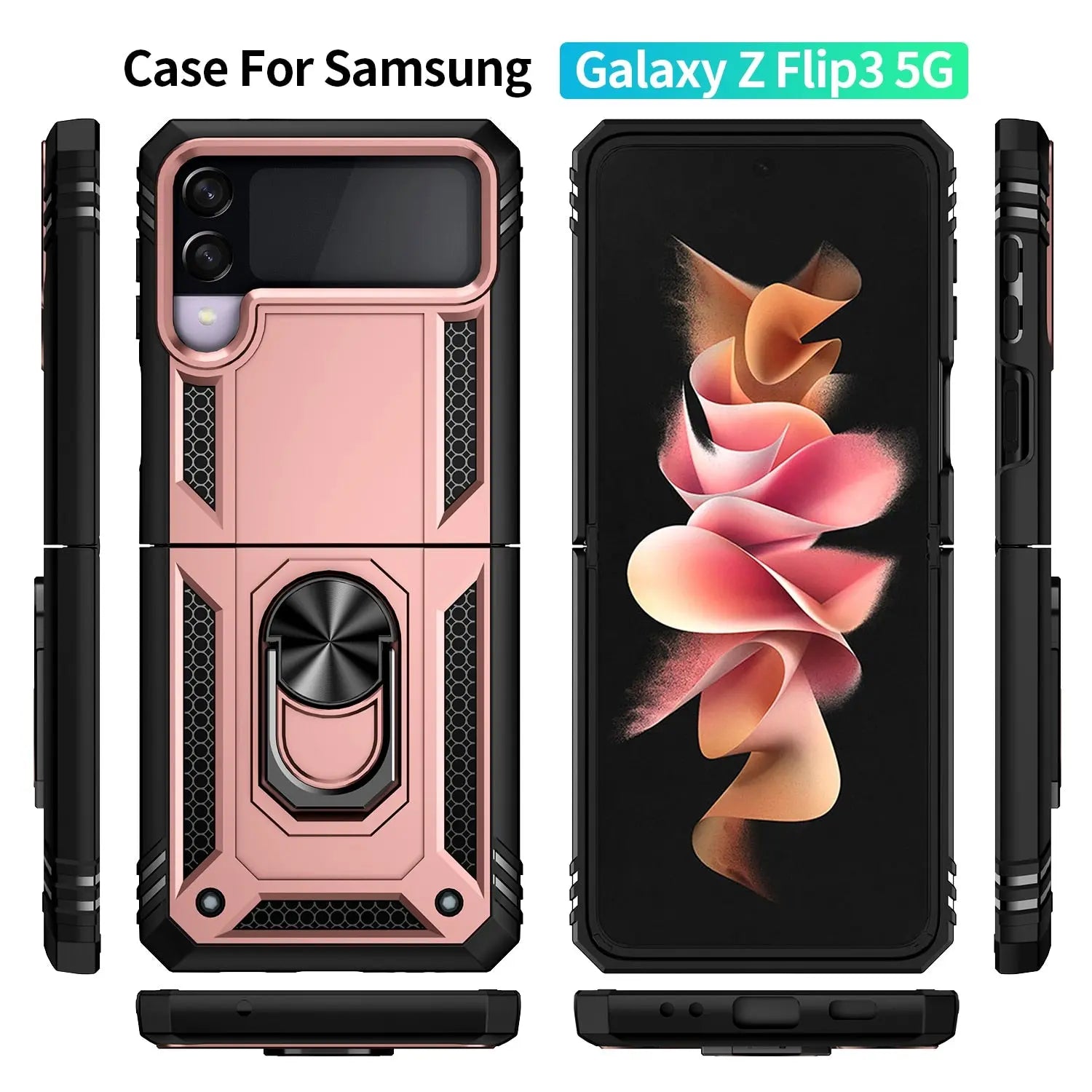 Pinnacle Ring Holder Case For Samsung Galaxy Z Flip 4 Flip 3 - Pinnacle Luxuries