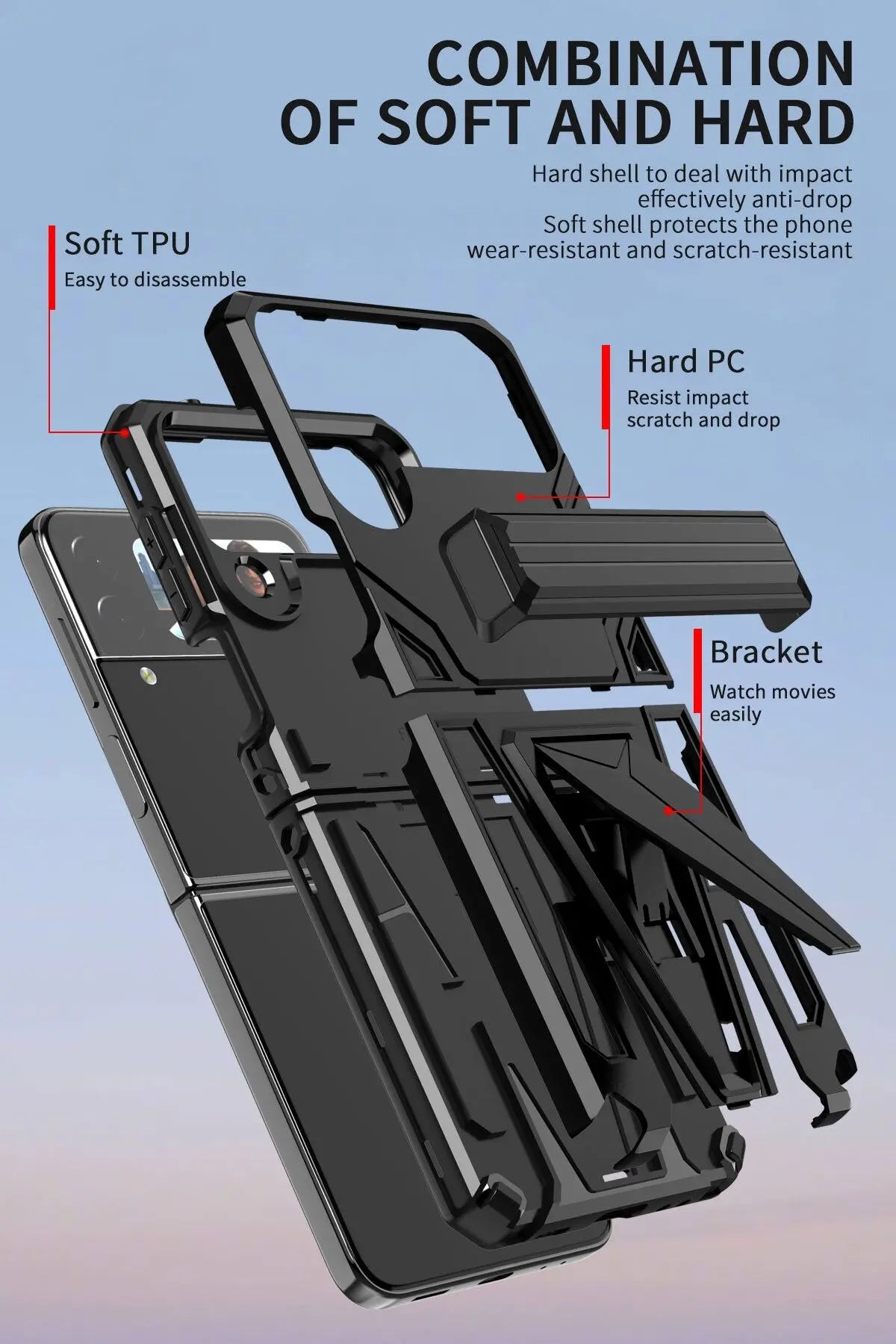 Pinnacle Armor 360 Case For Samsung Galaxy Z Flip 3 & 4 - Pinnacle Luxuries