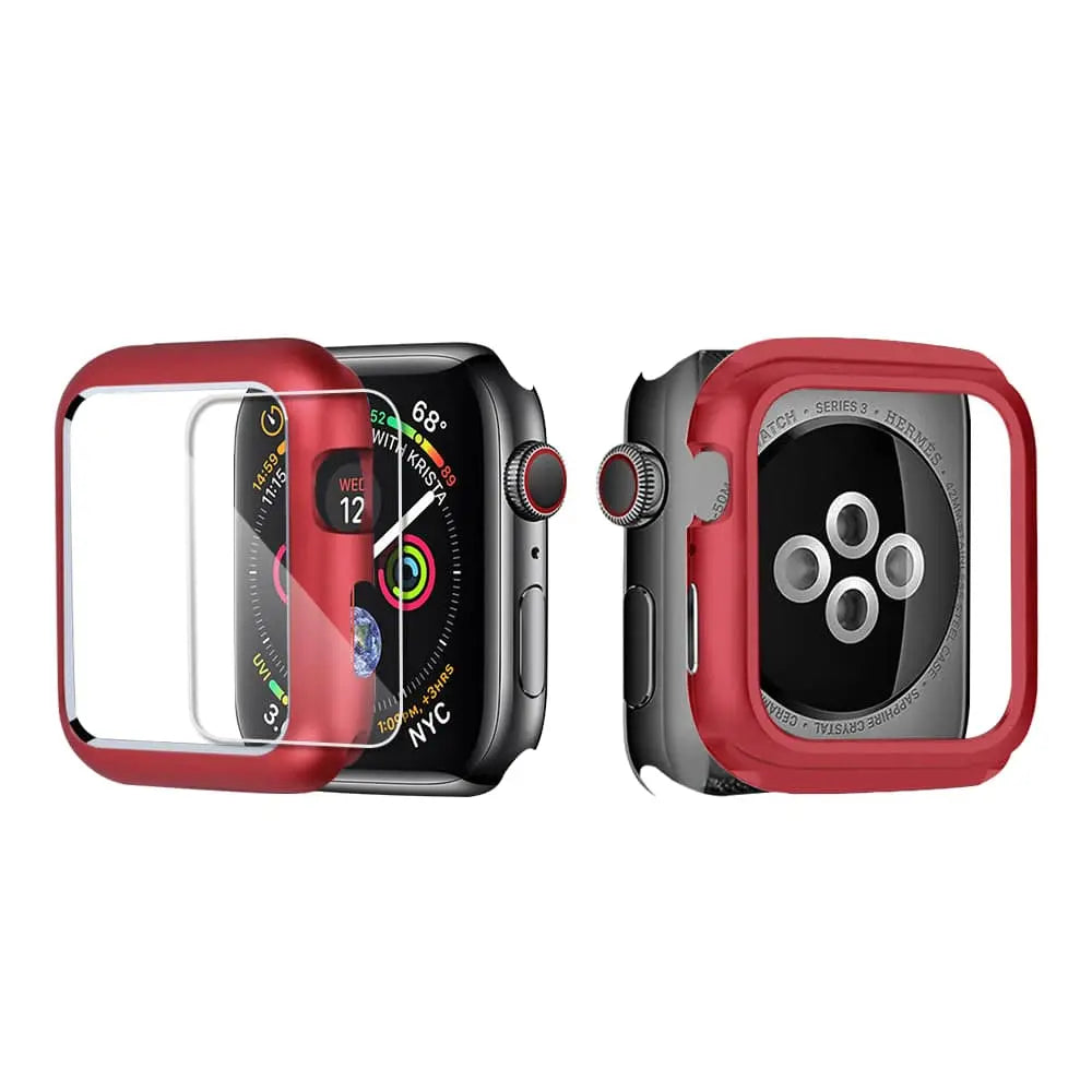 Ultimate Steel Case Tempered Glass Screen Protection For Apple Watch - Pinnacle Luxuries