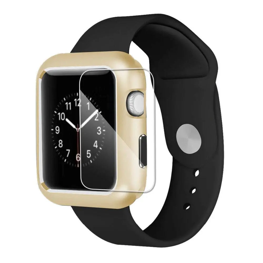 Ultimate Steel Case Tempered Glass Screen Protection For Apple Watch - Pinnacle Luxuries