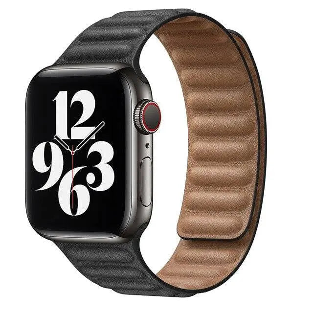 Premium Apple Watch SE Series 1/2/3/4/5/6 Genuine Leather Magnetic Loop Band - Pinnacle Luxuries